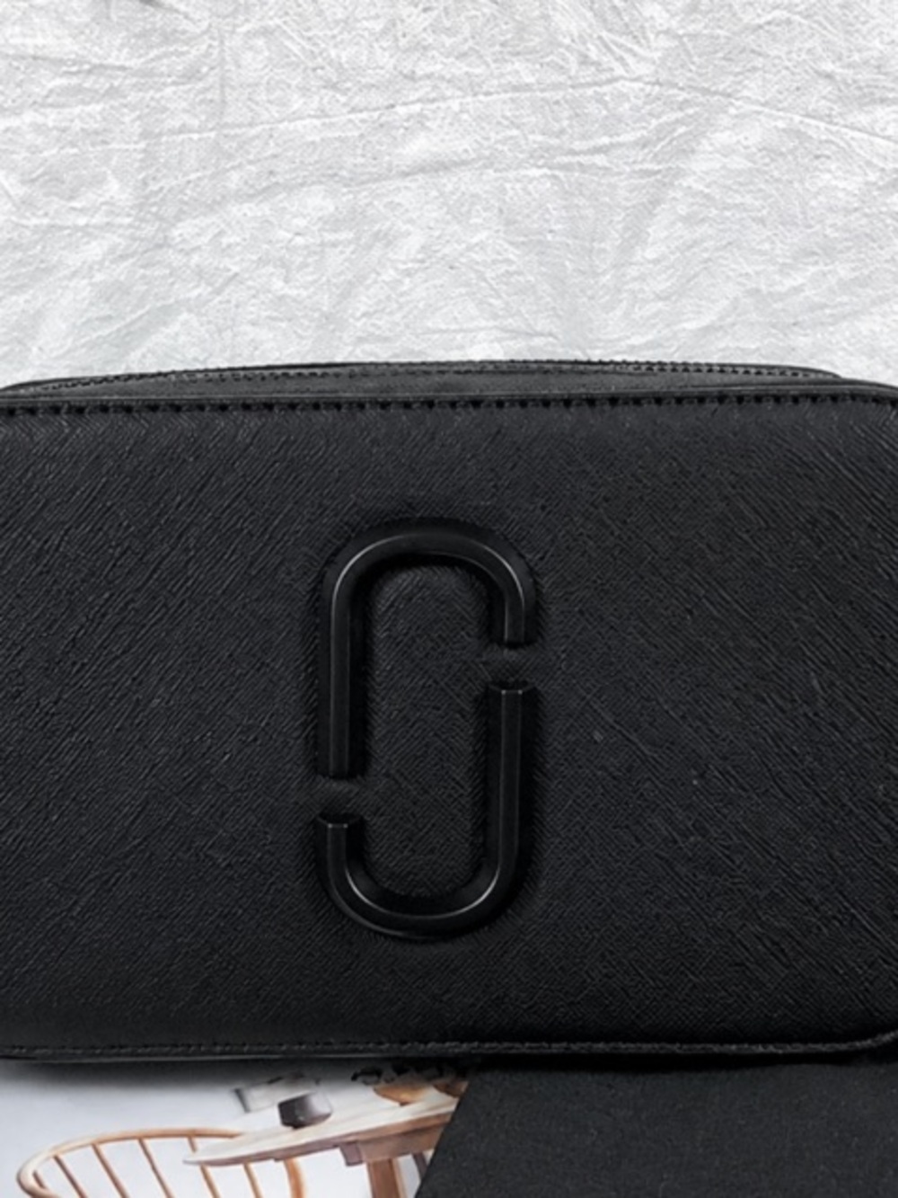 Marc Jacobs Black Crossbody Bag with Signature Logo